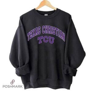 Tcu Horned Frogs Football Ncaa Trendy Sweatshirt Black N678